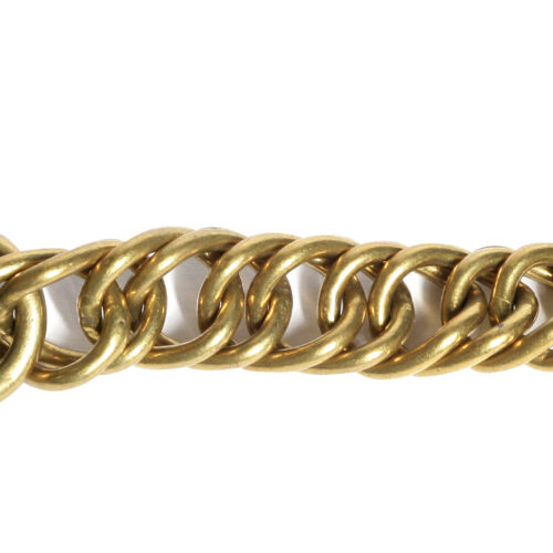 Leather and chain curb strap