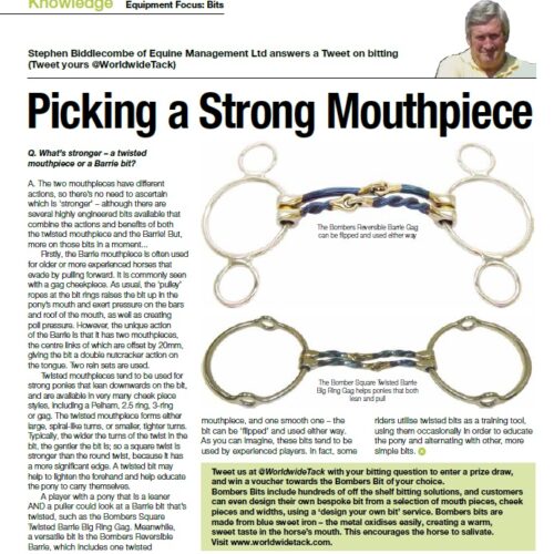 Picking a Strong Mouthpiece for Polo – An Expert Look at Bitting with Stephen Biddlecombe from World Wide Tack