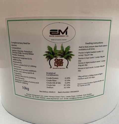 Coco Lytes Electrolytes 10kg tub back