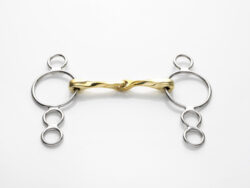 Stephens 4 Ring Slow Twisted Snaffle, Copper