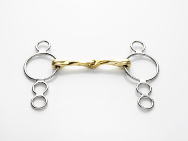 Stephens 4 Ring Slow Twisted Snaffle, Copper