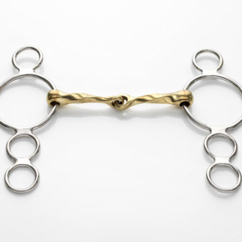 Stephens 4 Ring Twisted Snaffle, Copper