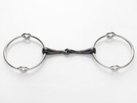 Stephens Big Ring Gag Snaffle Iron with Copper Lines